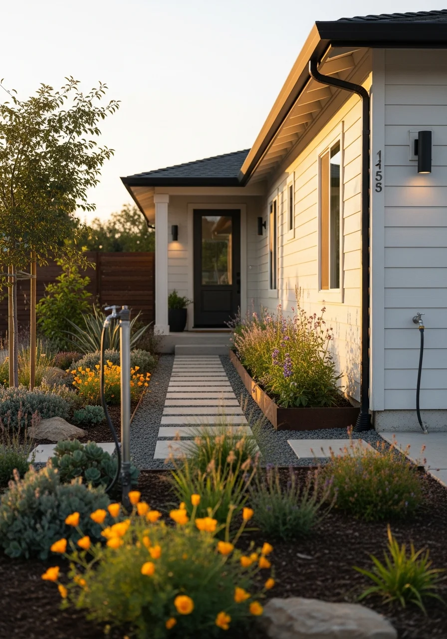 Sacramento County home with updated exterior and well-kept front yard.