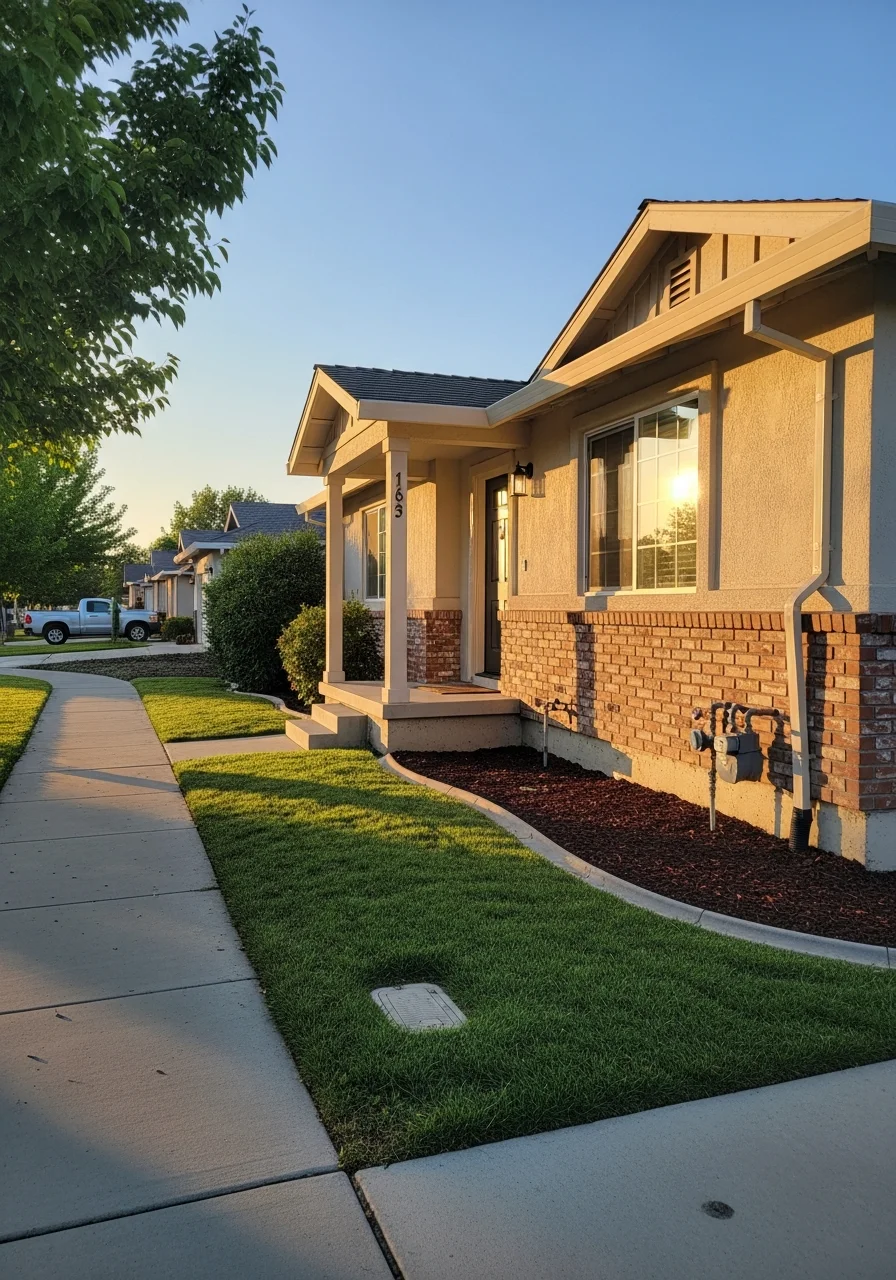 Sutter County home with updated exterior in established neighborhood.
