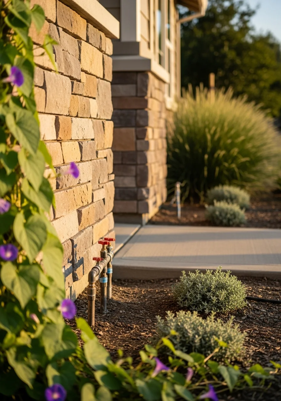 Close-up of a well-maintained Yolo County home exterior with landscaping.